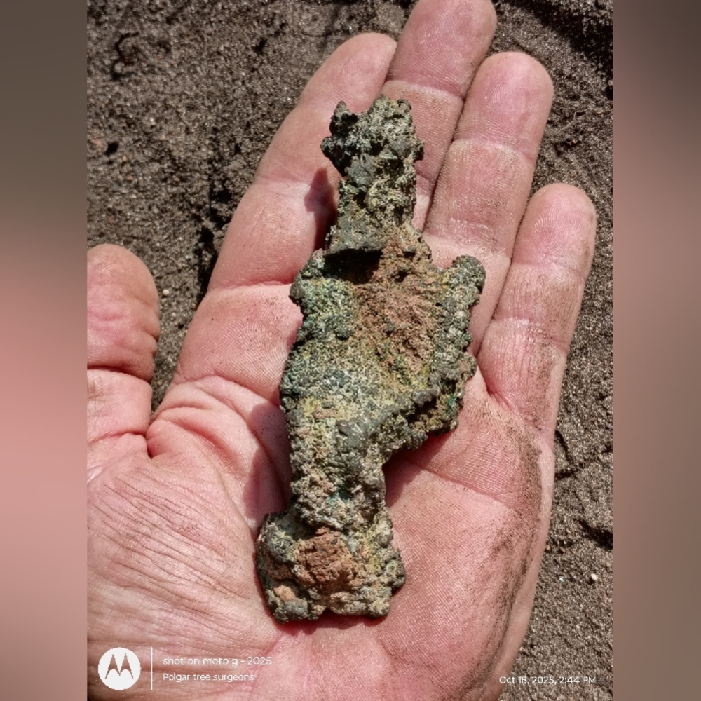 Upper Peninsula Michigan Native Copper Rock Specimen